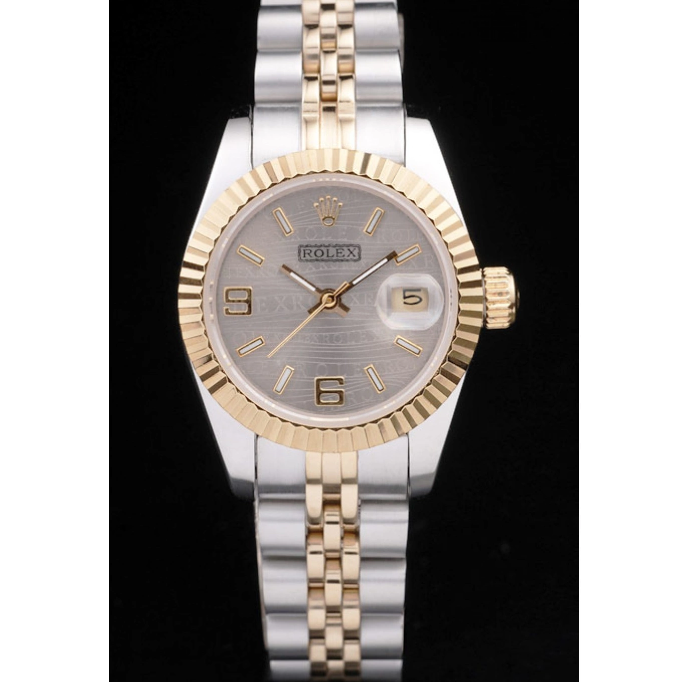 Aaa replica watch Steel Datejust 98078 Yellow Two Rolex Tone Plated Stainless Gold 0727